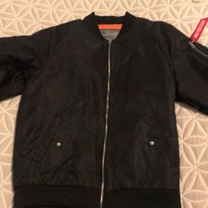 Black bomber jacket